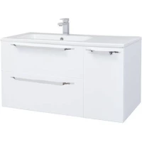 Тумба с раковиной белый глянец 90 см Bellezza Луиджи 4639215272016 + 4660018641914