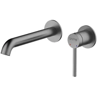 Смеситель для раковины Gappo G1206-9 встраиваемый, оружейная сталь