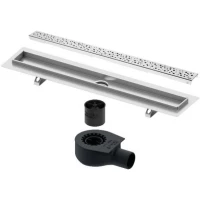 Душевой трап (лоток) Tece TECEdrainline drops 600900 + 650000 + 660016 + 600931 84,3 см, с решеткой, перфорированный, нержавеющая сталь