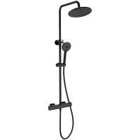 Душевая система Wonzon & Woghand Stay 1 WW-B3051-A-MB 230 мм, с термостатом, черный матовый