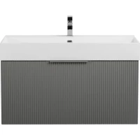 Тумба под раковину Cezares Premium 55444 90,4 см, подвесная, Plisse Grigio Nuvola