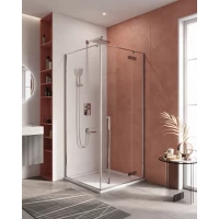 Душевой уголок Cezares Liner LINER-A-1-100-C-Cr-R 100x100 см R, профиль хром, стекло прозрачное