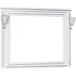 Зеркало 120х96,3 см белый серебряная патина Aquanet Паола 00181768