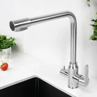 Смеситель для кухни Bond Smart B65-0400 с подключением к фильтру, сатин