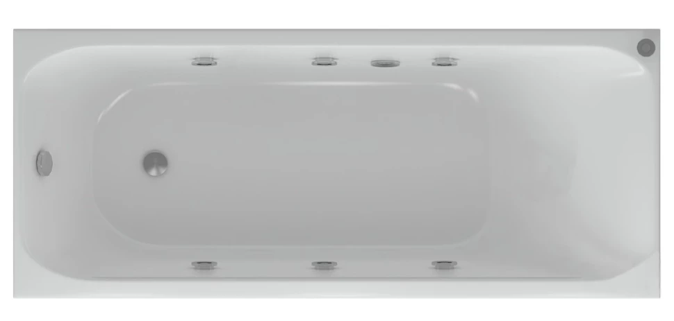

Акриловая гидромассажная ванна 150x70 см пневматическое управление премиум форсунки Aquatek Альфа-150