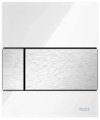 Смывная клавиша для писсуара TECE TECEsquare белый/нержавеющая сталь с покрытием против отпечатков пальцев 9242801 смывная клавиша tece teceambia белый 9240200