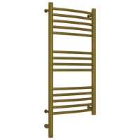 Полотенцесушитель электрический 800x400 состаренная бронза МЭМ левый, перемычка выгнутая Сунержа Богема 3.0 05-5802-8040