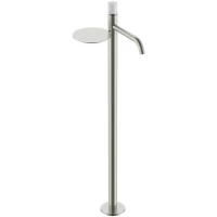 Смеситель напольный для раковины Boheme Stick Mramor Grey 120-NB-MR-GR никель матовый/серый мрамор
