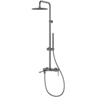 Душевая система Vincea Linea VSFS-4LN1GM 250 мм, со смесителем, вороненая сталь