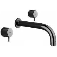 Смеситель для раковины Cisal Less New LN01351140 встраиваемый, без донного клапана, черный матовый