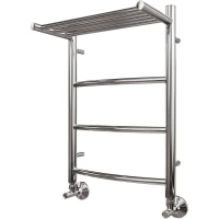 Полотенцесушитель водяной Point Афина с полкой П3 PN04156P 600x532, хром