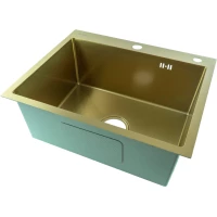 Кухонная мойка Fmark FSC5545C 55x45 см, золотой матовый