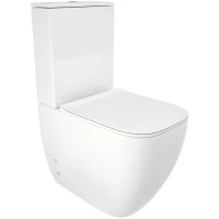 Унитаз-компакт Ceruttispa Chika CT8708 безободковый, с сиденьем микролифт, белый