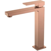 Смеситель для раковины Boheme Qubic 472-CB медь матовая