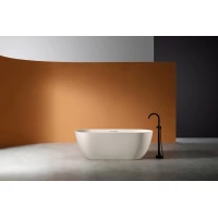 Ванна из литьевого мрамора Abber Frankfurt AM9941MBE 170x75 см, отдельностоящая, светло-бежевый матовый