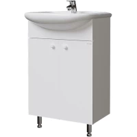 Тумба с раковиной белый глянец 51 см Grossman Крит-Эко 105005 + 659