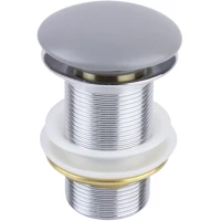 Донный клапан для раковины Bronze De Luxe 1002GR без перелива, серый матовый