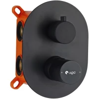 Смеситель для ванны AQG Tube 01TUB352NG встраиваемый, черный матовый