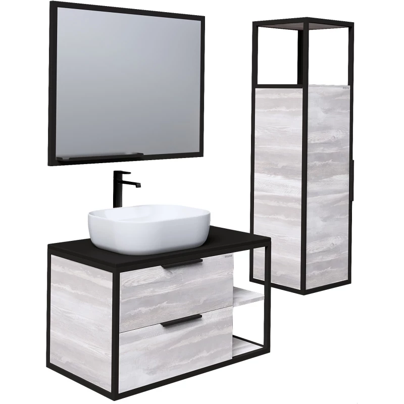 Комплект мебели шанико/черный 90 см Grossman Лофт 109002 + GR-3020 + 209001