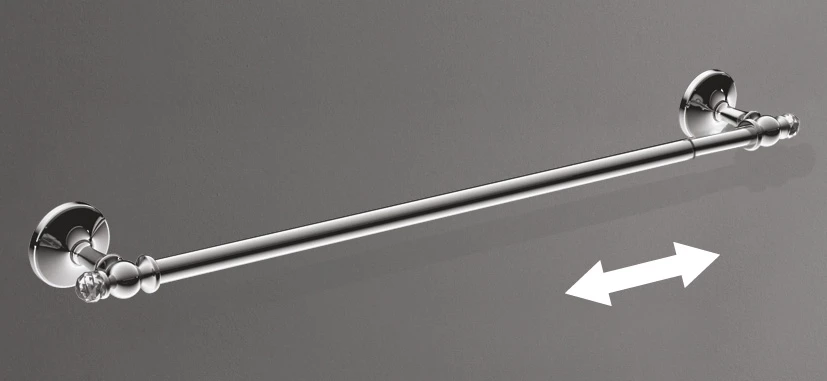 Полотенцедержатель с регулировкой длины от 50 до 80 см Art&Max Antic Crystal AM-E-2624CLS
