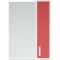 Зеркальный шкаф 50x70 см белый глянец/красный матовый R Corozo Колор SD-00000697 - 1