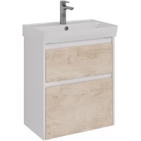 Тумба дуб кантри/белый глянец 57,4 см Lemark Combi LM03C60T-dub