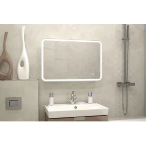 Изображение товара зеркальный шкаф 90x53 см белый conti tokio mbk010