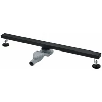 Душевой трап (лоток) Grocenber T900BL 90 см, с решеткой, 2 в 1 под плитку, черный матовый