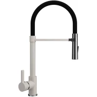 Смеситель для кухни Ulgran U-024-331 с гибким изливом, белый