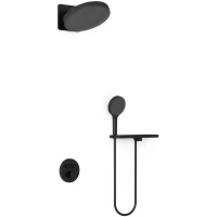 Душевой комплект Vincea Inspire VSFW-3I22MT3RMB 300 мм, с термостатом, черный матовый