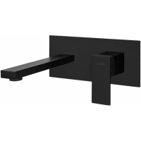 Смеситель для раковины Hansberge H688BL встраиваемый, черный матовый