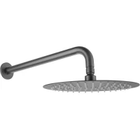 Верхний душ Allen Brau Priority 5.31017-MG 250 мм, с кронштейном, графит матовый