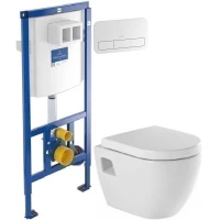 Комплект подвесной унитаз Sanindusa Sanibold 137932004 + система инсталляции Villeroy & Boch 92246100 + 92249068