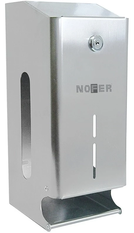 Диспенсер туалетной бумаги для 2 рулонов Nofer Domestics 05101.B диспенсер туалетной бумаги nofer industrial 05001 xl w