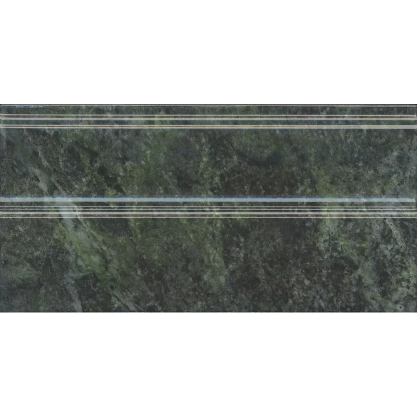 Плинтус Серенада зелёный глянцевый обрезной 30x15x1,7