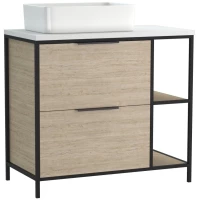 Тумба дуб/черный 80,4 см Cersanit Bosquet A63012