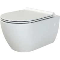 Унитаз подвесной Boheme Bianca 963-SET-2-W безободковый, с функцией биде, с сиденьем микролифт, белый