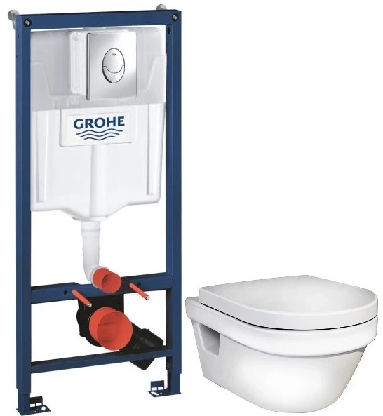 

Комплект подвесной унитаз Gustavsberg Hygienic Flush 5G84HR01 + система инсталляции Grohe 38721001