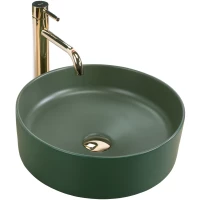 Раковина-чаша Rea Sami REA-U4567 37x37 см, накладная, зеленый матовый