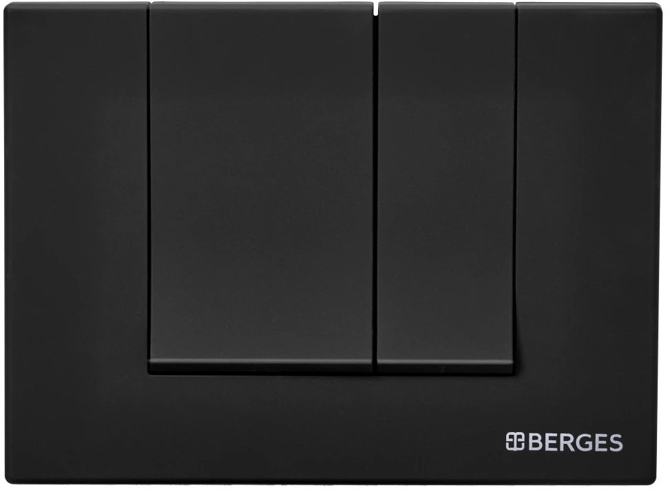Смывная клавиша Berges Novum S5 черный soft touch 040045