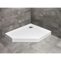Душевой поддон Radaway Doros PT E Compact Stone White SDRPTP1080-05-04SR 100x80 см R, акриловый, пятиугольный, белый