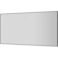 Зеркало Armadi Art 543-140-GM 140x70 см, с LED-подсветкой, сенсорным выключателем, диммером, антизапотеванием, графит матовый