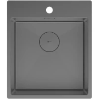 Кухонная мойка Lemark Janga 440 9936103 44x51 см, графит матовый