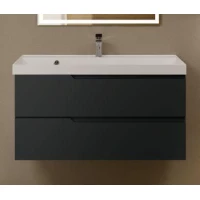 Тумба под раковину AQUAme S3 AQM900310GM 98,6 см, подвесная, антрацит матовый