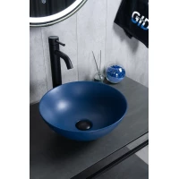 Раковина-чаша GID 9081bum 36x36 см, накладная, синий матовый