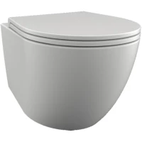 Унитаз подвесной SDR Bull WCWHMWWCSB5R безободковый, торнадо, с сиденьем микролифт, белый матовый