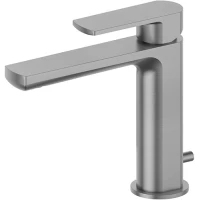 Смеситель для раковины Newform Haka 72010.59.064 с донным клапаном, оружейная сталь матовый