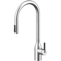 Смеситель для кухни Paulmark Universal Un213880-CR с подключением к фильтру, выдвижным изливом, хром