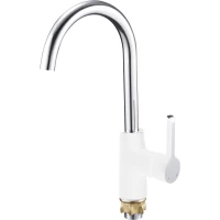 Смеситель для кухни G.Lauf ZOK4-A036PW хром/белый матовый