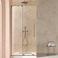 Душевая перегородка Vincea Walk-In VSW-4WSL120CLGM-L 120 см L, профиль вороненая сталь, стекло прозрачное